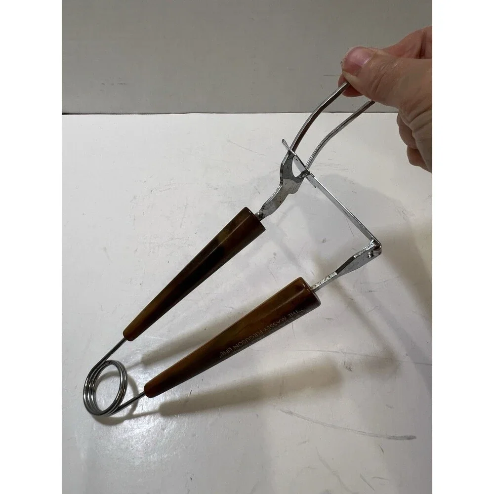 Carving Meat Fork Server Butterscotch Tortoise Shell Bakelite Handle Vintage